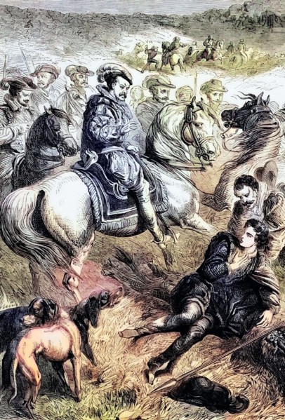Robert Carr. 1st Earl of Somerset. was a favorite of James I who broke his leg in 1606 during a