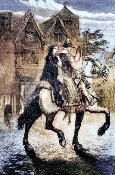 King Charles II (1630-1685) disguised as a servant of Jane Lane. a royal supporter. They shared a