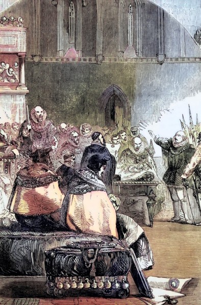 The trial of Thomas Howard. 4th Duke of Norfolk (1536–1572). an English nobleman imprisoned by