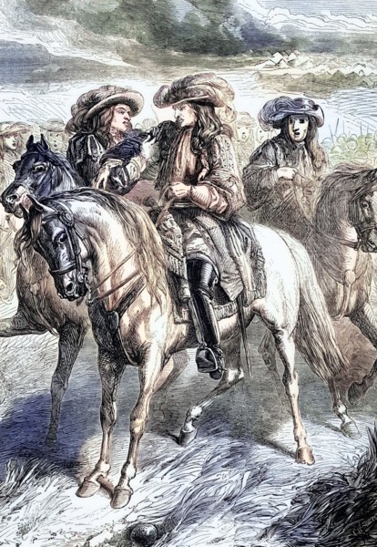 William III narrowly escaped being wounded in the shoulder by Jacobite artillery during the Battle