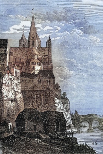 An illustration of Limburg in 1707. a city then in the Netherlands. but now in the province of