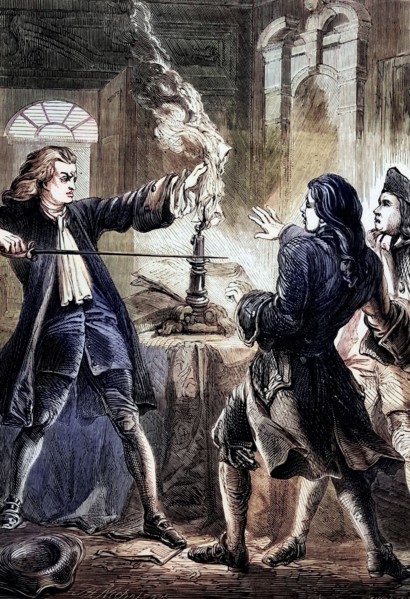 George Kelly. an Irish clergyman who destroyed treasonous papers in 1722 after it emerged that the