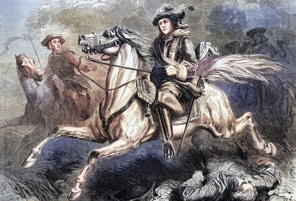 George II at the Battle of Dettingen. which took place in Bavaria on 27 June 1743 during the War of