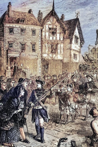 British troops march into Boston. the capital of the Province of Massachusetts Bay. in 1768 to
