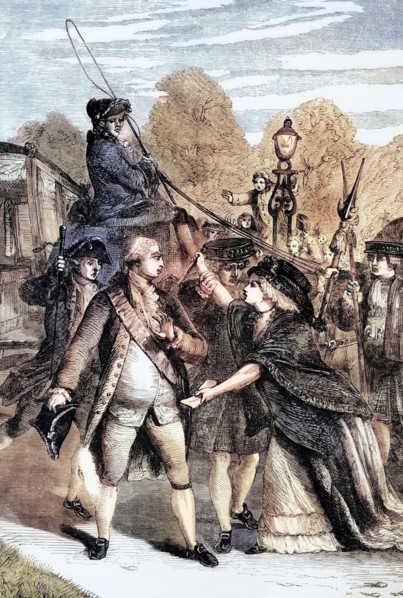 The assassination attempt on King George III in 1786 by the mentally ill Margaret Nicholson; the