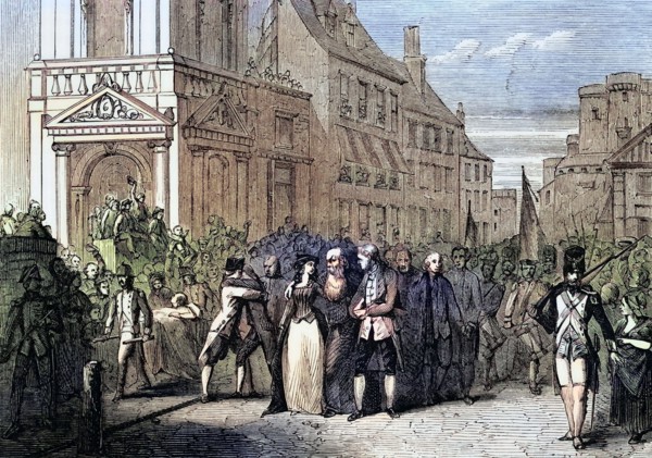 The first day of freedom after the storming of the Bastille in Paris. France. on the morning of