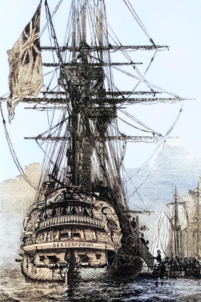 After his defeat at Waterloo and his escape to America. which was blocked by a blockade. Napoleon