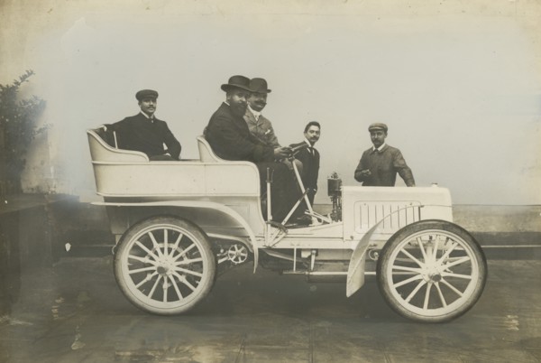 Maestro Alberto Franchetti on his Fiat 12 HP