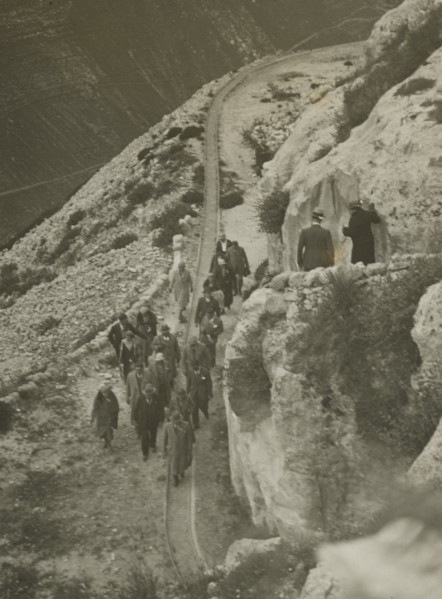 Towards a sulphur mine. 
	
		1924