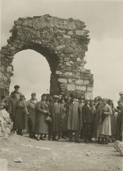 Remains of the city walls in Castelmola. 
	
		1924
