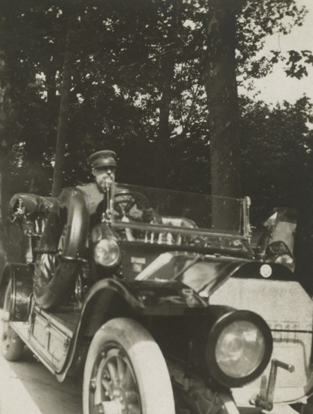 Frederick Johnson in the car. 
	
		1915-1925