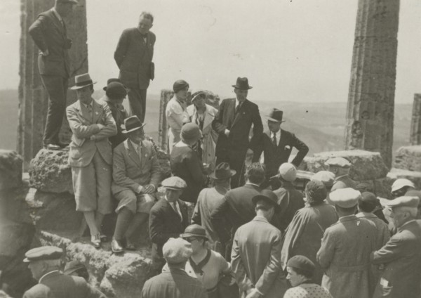 Group of Touring Club Members  at a temple. 1924