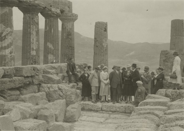 The Touring Club Members  in the Temple of Juno in Agrigento. 1924
