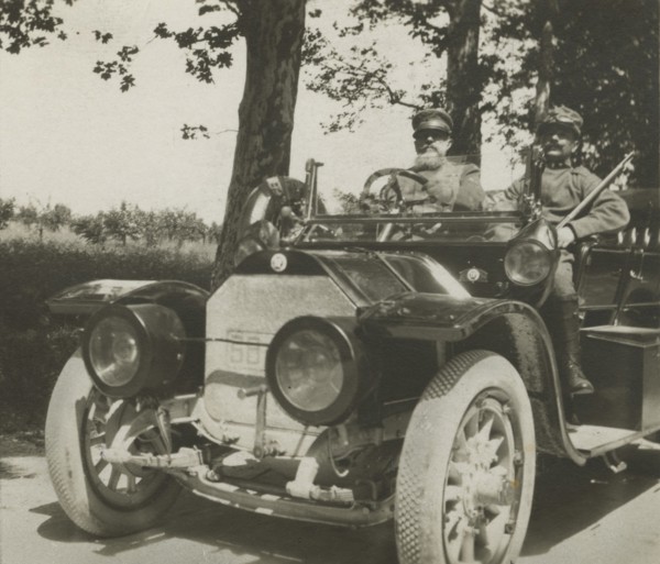 Touring Club National Excursion in the Tridentine Venice Region: parked trucks. 1919