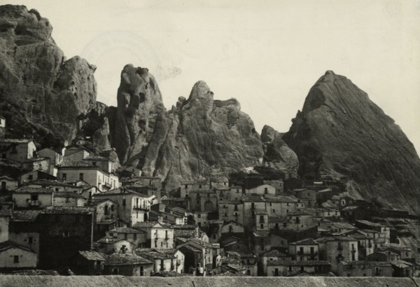 View of Pietrapertosa with the Lucanian Dolomites