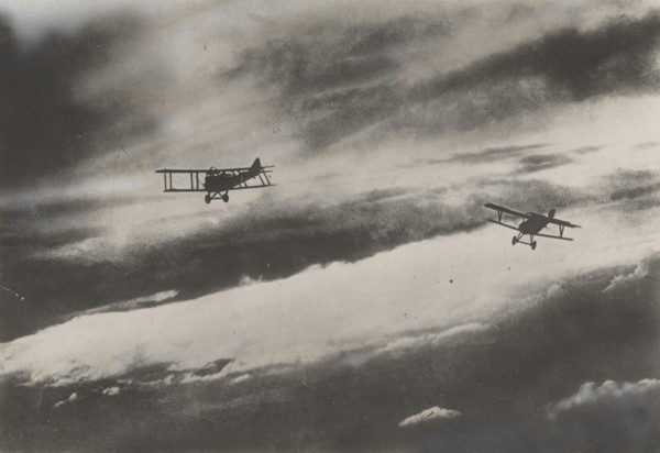 An aerial duel.