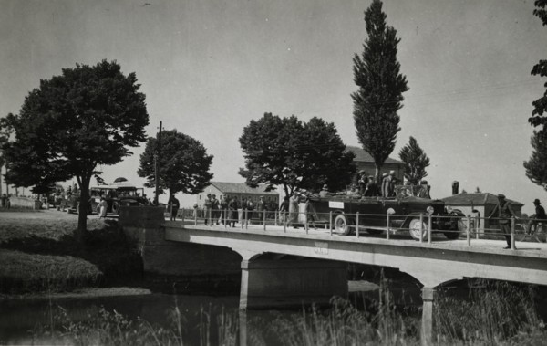Touring Club Italiano Members along the reclaimed Lamone River.