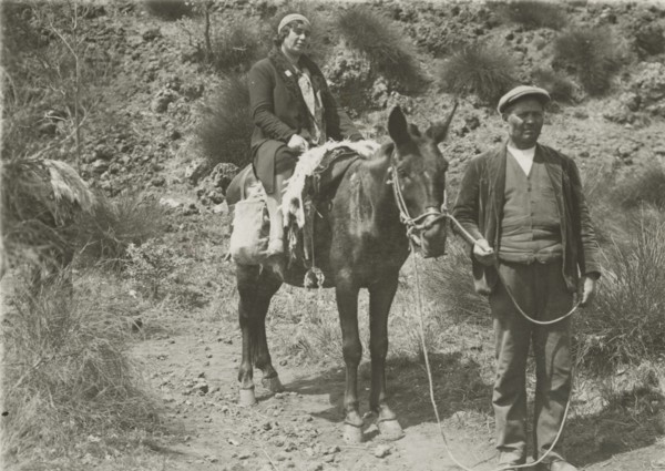 On the mule. 
	
		1924