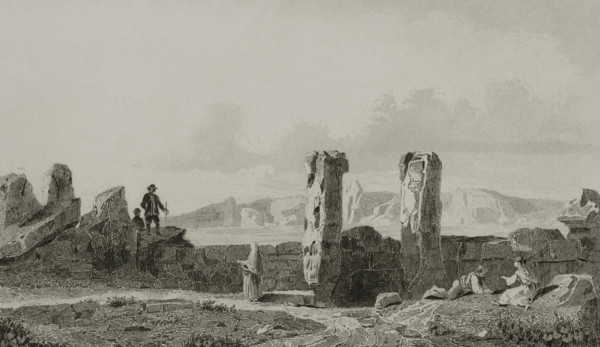 Xaghra, Island of Gozo, Malta. Ggantija. Ruins of a megalithic temple dating from the Neolithic era