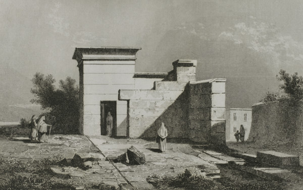 Malta. Ruins of an ancient Phoenician house. Engraving. Lemaitre direxit. History of Malta and