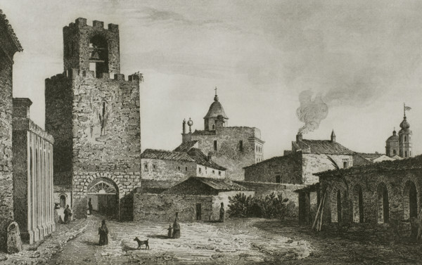 Sardinia. Oristano. Torre di San Cristoforo (Tower of St. Christophoros), erected in 1290. It was