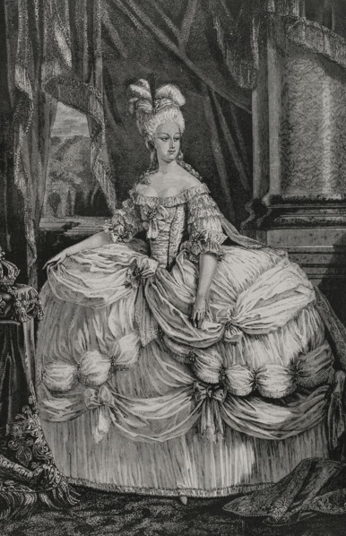 Marie Antoinette (1755-1793). Queen consort of France by her marriage to Louis XVI of France. She