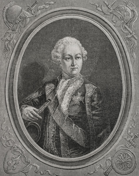 Victor-Francois de Broglie (1718-1804), 2nd Duke of Broglie. Aristocrat and Marshal of France. He