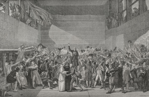 French Revolution. Tennis Court Oath (20 June 1789). Solemn pledge of union with the aim of putting
