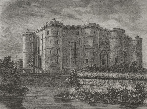 History of France. Paris. The Bastille. Fortress built in 1370 to defend the eastern entrance to