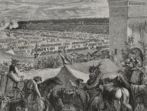 History of France. Fete de la Federation (Festival of the Federation). Commemoration of the first