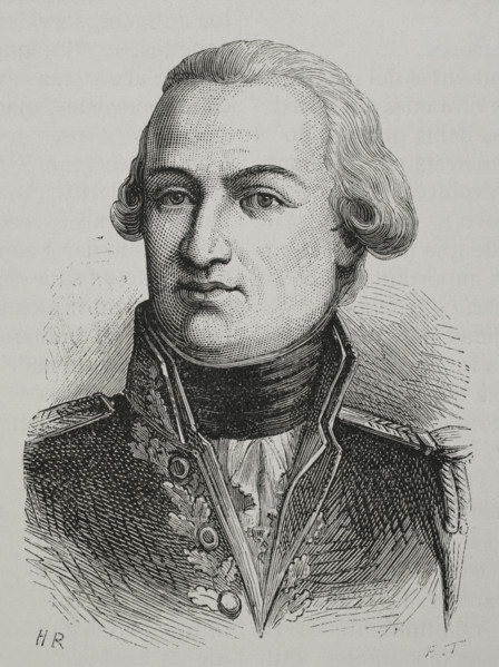 Louis Thomas Villaret de Joyeuse (1747-1812). French admiral. Portrait. Engraving. ""History of the
