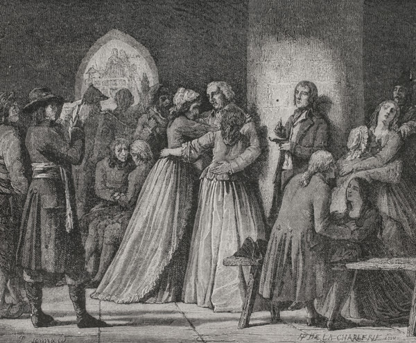 French Revolution. Reign of Terror (1793-1794). Appeal to those condemned to death, 1794. Drawing