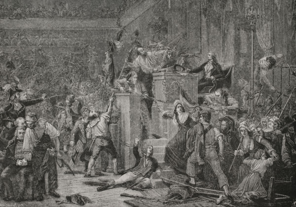 French Revolution. Revolt of 1 Prairial Year III. Popular revolt in Paris on 20 May 1795 against