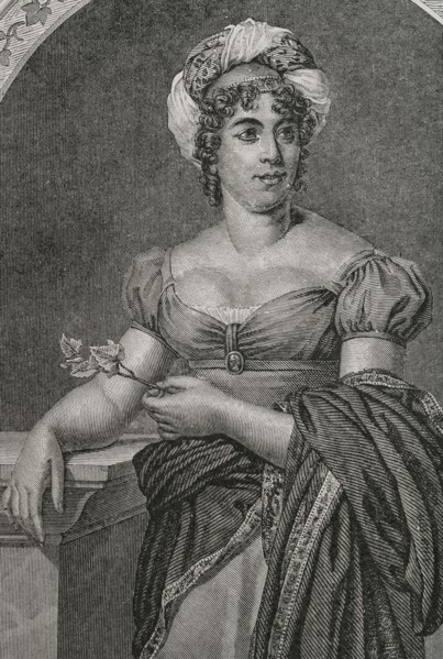 Germaine de Stael (Anne Louise Germaine de Stael-Holstein) (1766-1817), known as Madame de Stael.