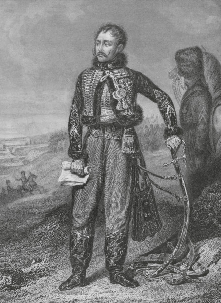 Antoine Charles Louis de Lasalle (1775-1809). French cavalry general. Drawing by A. Sandoz after