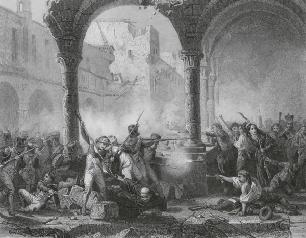 Spanish War of Independence (1808-1814). First Siege of Zaragoza (15 June to 14 August 1808).