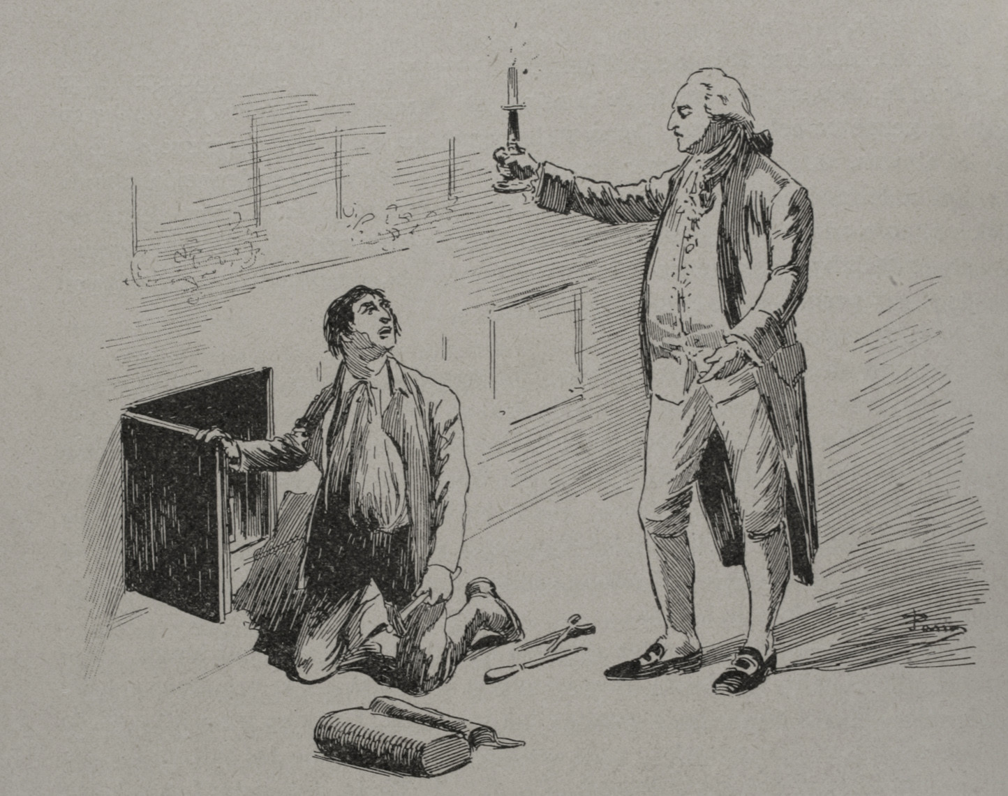 Louis XVI (1754-1793). King of France (1774-1792). Louis XVI illuminating the locksmith Francois