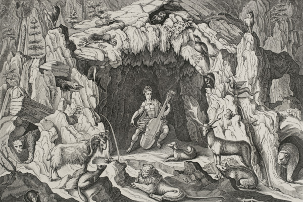 Design of a grotto of Orpheus from ""Les Raisons des forces mouvantes"", by French engineer and
