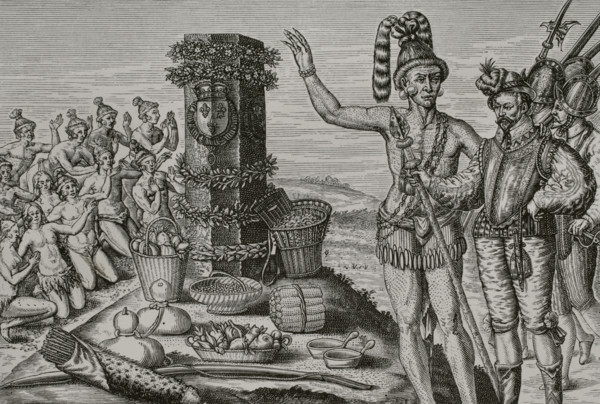 Second expedition of Rene de Goulaine de Laudonniere (c. 1510-1574) to Florida. June 1564. Athore,