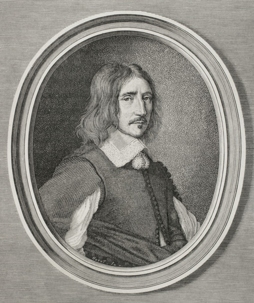 Georges de Scudery (1601-1667). French dramatist, novelist and poet. Portrait. Engraving by Huyot