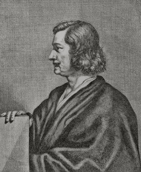 Nicolas Poussin (1594-1665). French painter. Portrait of Poussin after an etching by Louis