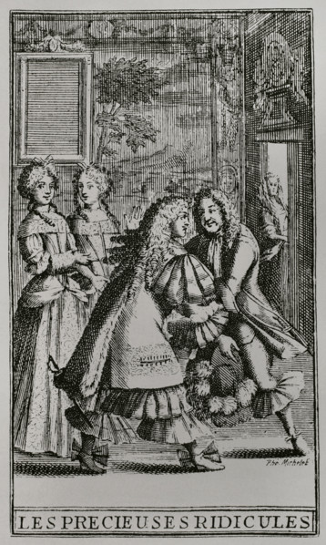 Les Precieuses ridicules"" (The Ridiculous Precieuses). One-act comedy written in prose by Moliere