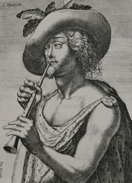 Herder Corydon. Engraving by Le Blond. XVIIme siecle: lettres, sciences et arts, France 1590-1700