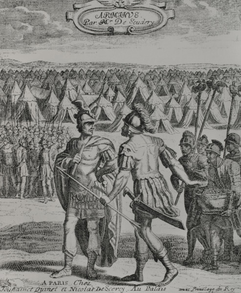 Arminius, ou les Freres ennemis"" (Arminius, or the Enemy Brothers). Tragicomedy in verse written