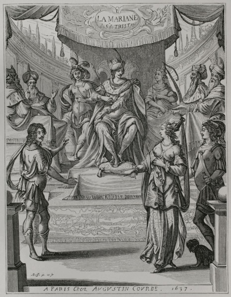 La Mariane"". Tragedy in verse in five acts composed by French playwright Tristan L'Hermite