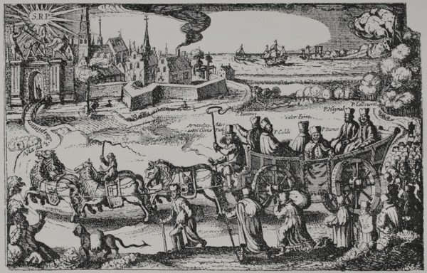France. Anonymous allegorical engraving relating to the expulsion of the Jesuits, following Antoine