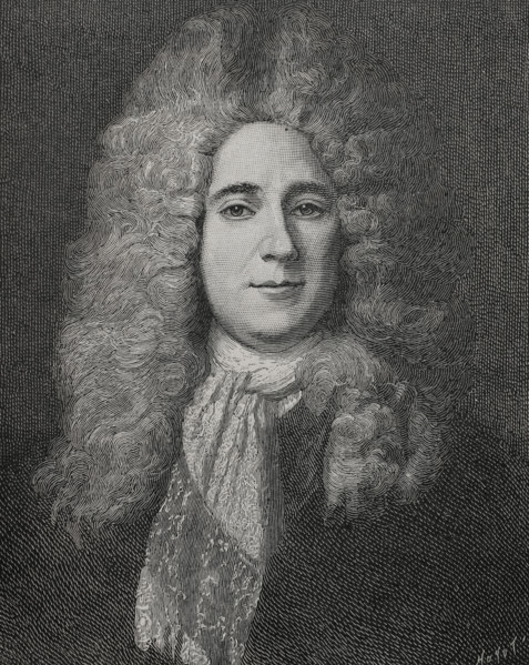 François Mansart (1598-1666). French architect. Portrait. Engraving by Huyot after a painting by
