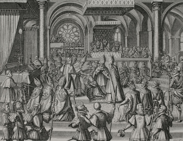 Louis XIII "the Just" (1601-1643). King of France and Navarre (1610-1643). Coronation ceremony of