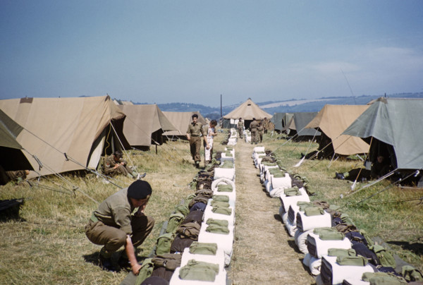 Schoolboys engaged in military training exercises as army cadets, southern England, UK, late 1950s