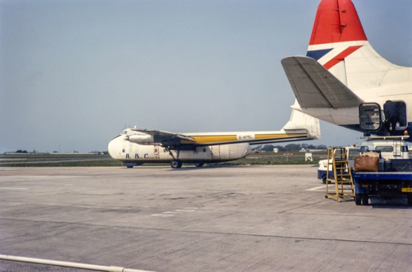 Armstrong Whitworth W.650 Argosy 100 G-APRL aircraft operated by Air Bridge Carriers,  East